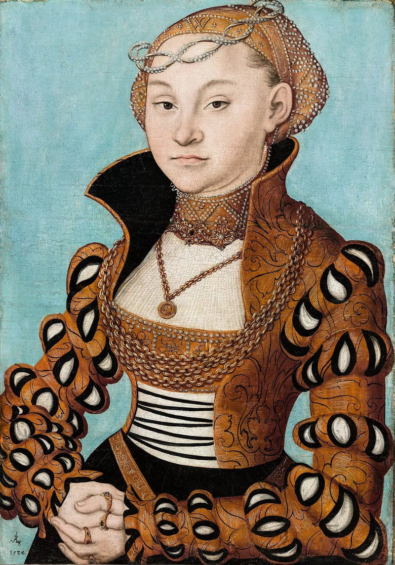 Porträt einer edlen sächsischen Dame - Lucas Cranach der Ältere