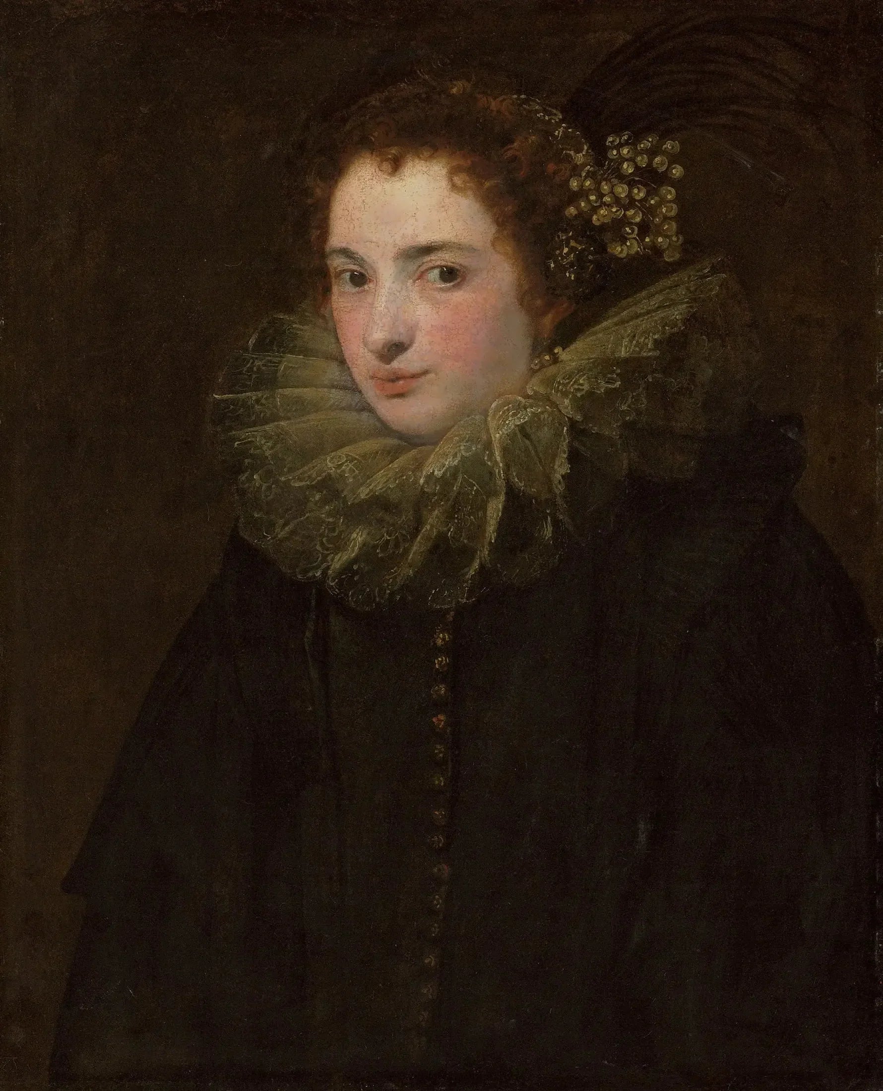 Portrait d'une noble femme - Antoine van Dyck image 1 copie de tableau peinte à la main