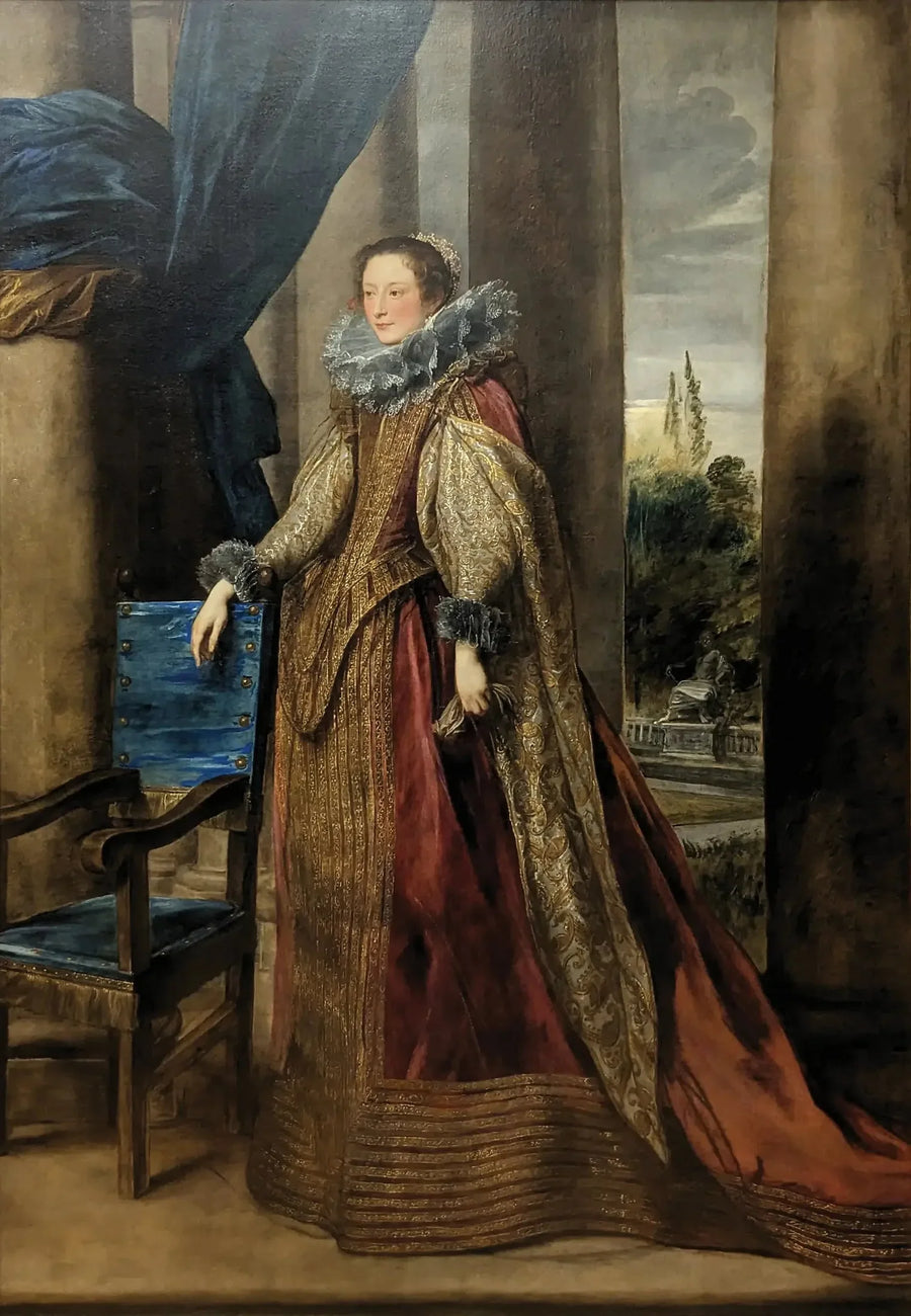 Portrait einer adligen Genueserin - Antoine van Dyck