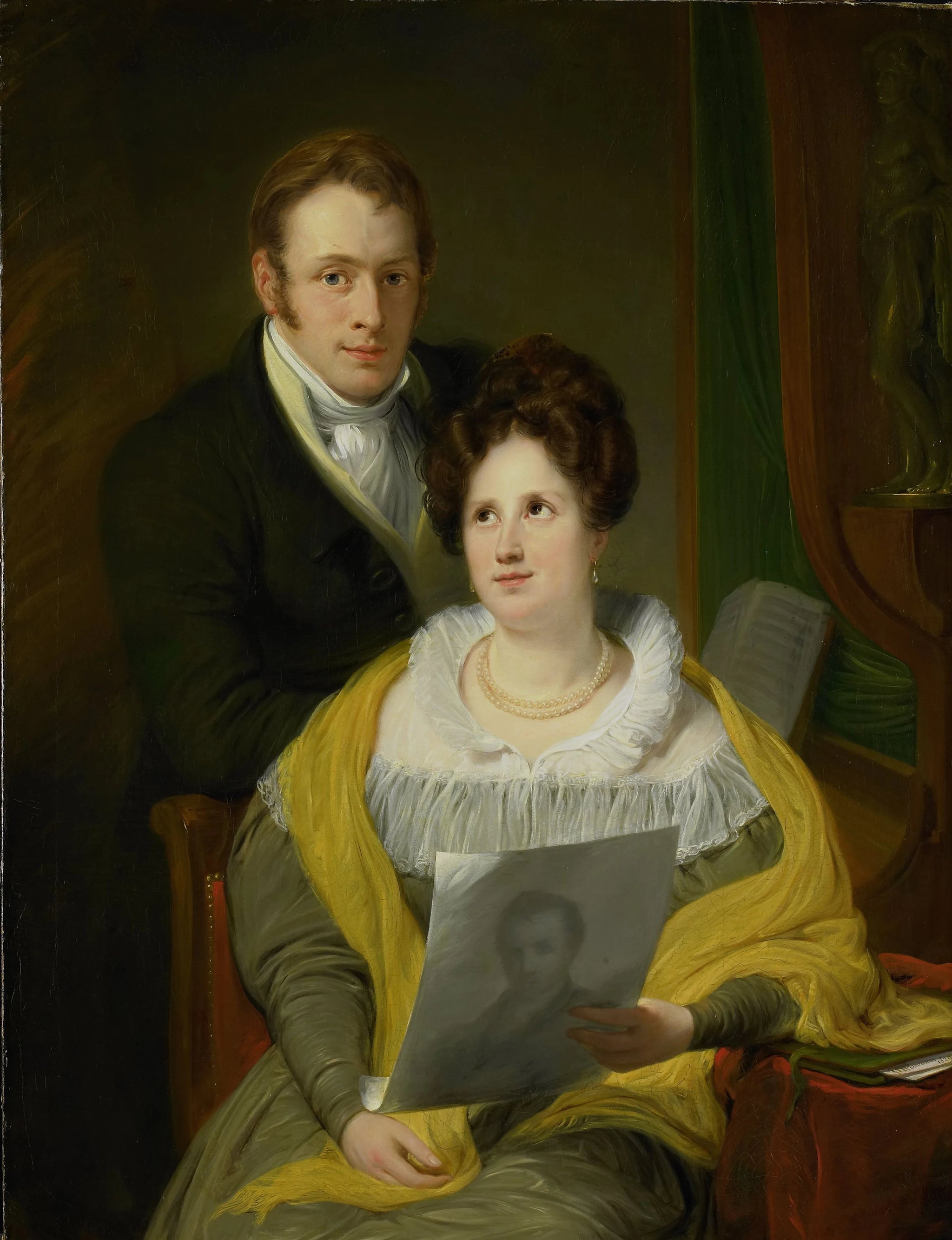 Portrait d'une dame et d'un monsieur - Jan Willem Pieneman