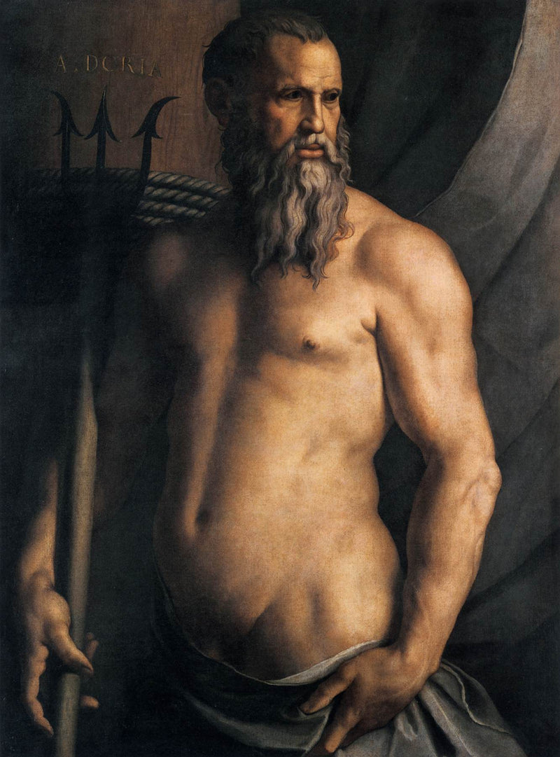 Porträt von Andrea Doria als Neptun - Bronzino