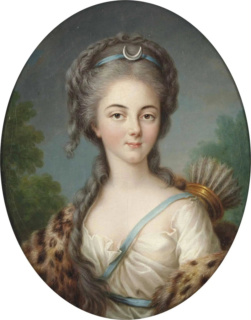 Portrait von Anne Charlotte de Lorraine, Mademoiselle de Brionne, en Diane - Élisabeth Vigée Le Brun
