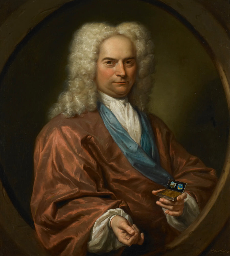 Portrait de David Leeuw (1682-1755). Marchand mennonite en tissus et articles manufacturés - Jan Maurits Quinkhard