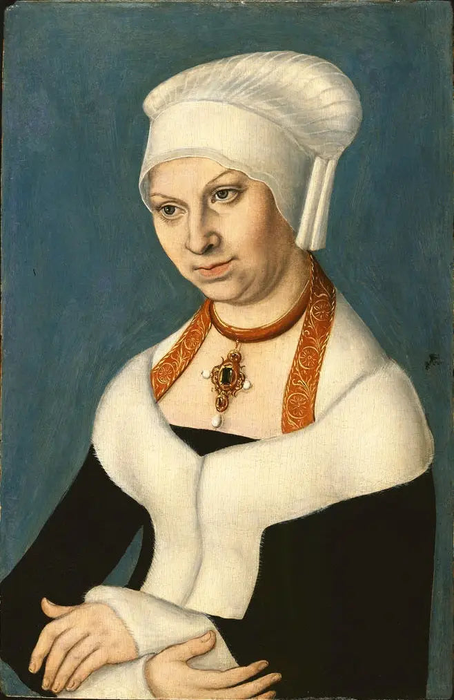 Porträt von Barbara, Herzogin von Sachsen (1478-1534), Gemäldegalerie Berlin - Lucas Cranach der Ältere