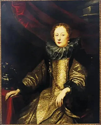 Portrait von Battina Balbi, Ehefrau von Marcello Durazzo (1593-1632) - Antoine van Dyck