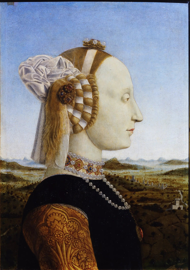 Porträt von Battista Sforza - Piero della Francesca