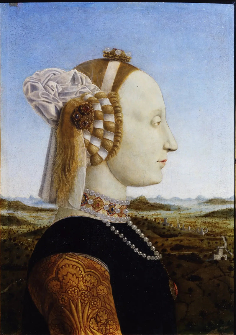 Porträt von Battista Sforza - Piero della Francesca