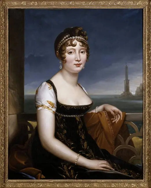 Porträt von Caroline Murat vor der Bucht von Neapel - François Gérard