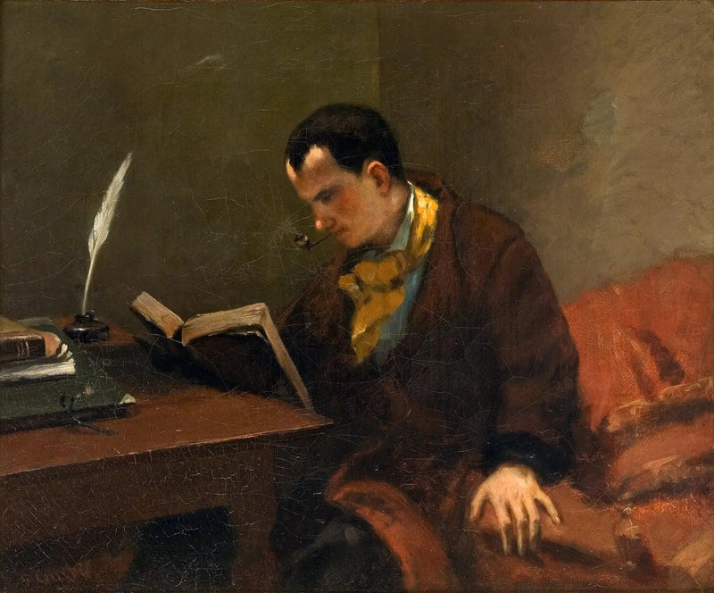 Porträt von Charles Baudelaire - Gustave Courbet