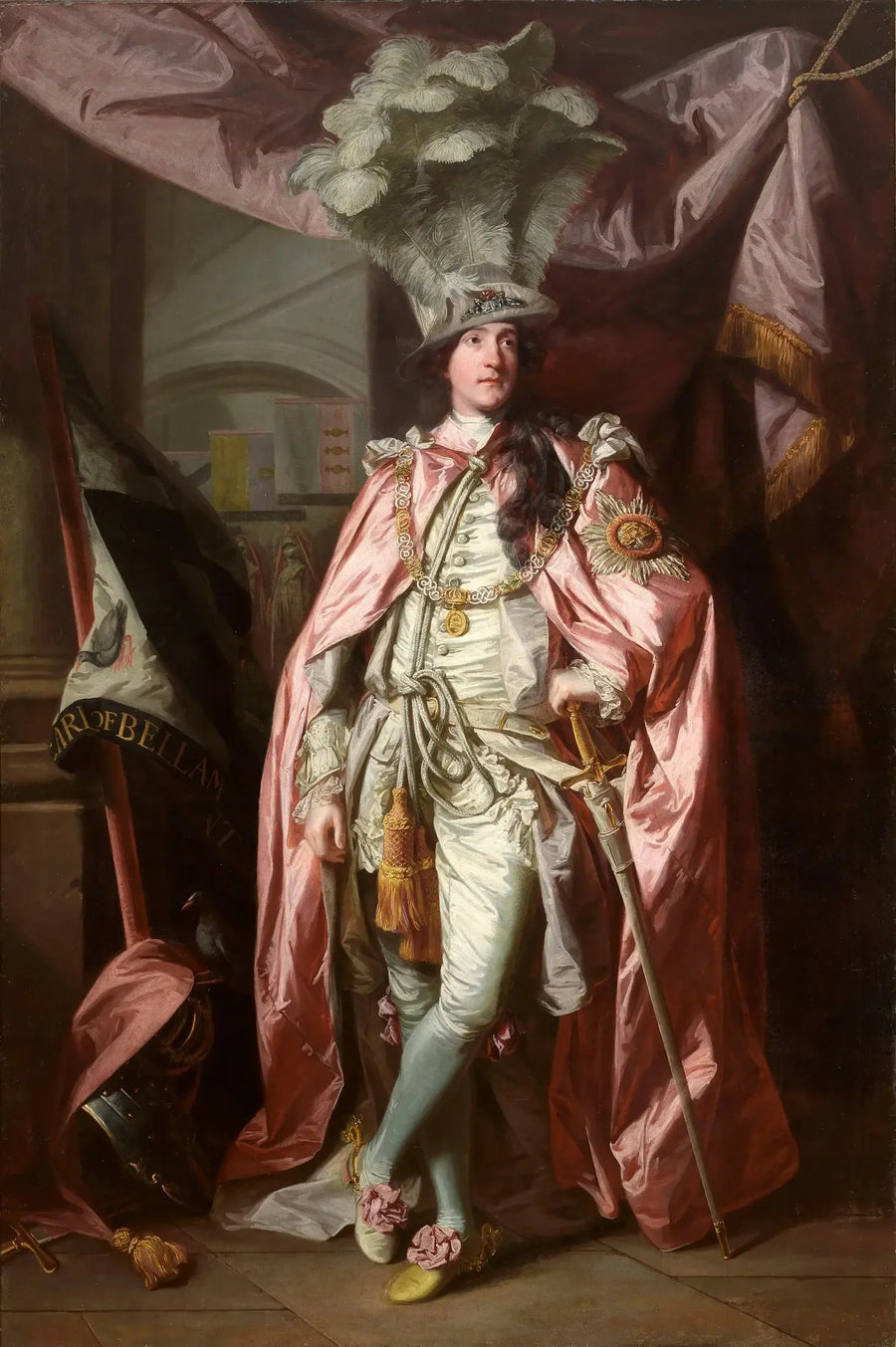 Porträt von Charles Coote, 1. Earl of Bellamont (1738-1800), in Robe des Ordre du Bain - Joshua Reynolds