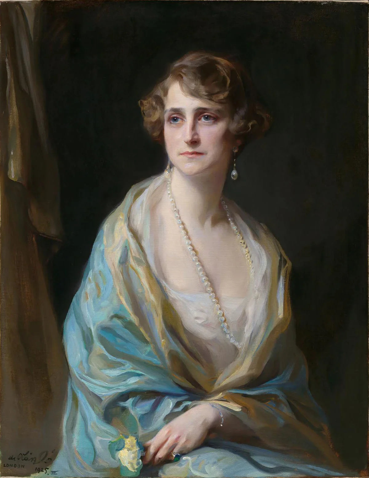 Portrait de Clarice de Rothschild - Philip de László image 1 reproduction de peinture à l’huile