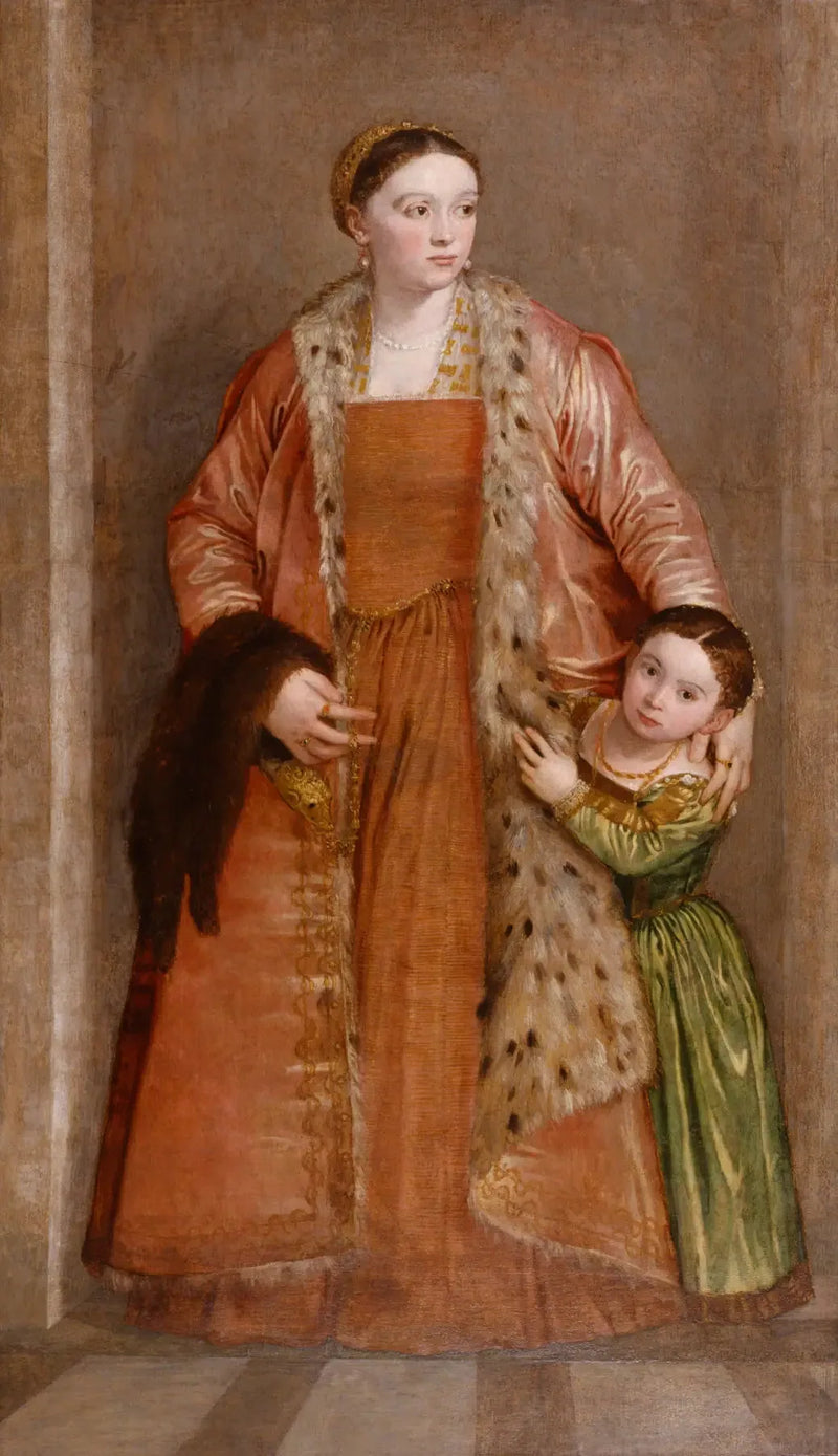 Porträt der Gräfin Livia da Porto Thiene und ihrer Tochter Deidamia - Paul Véronèse