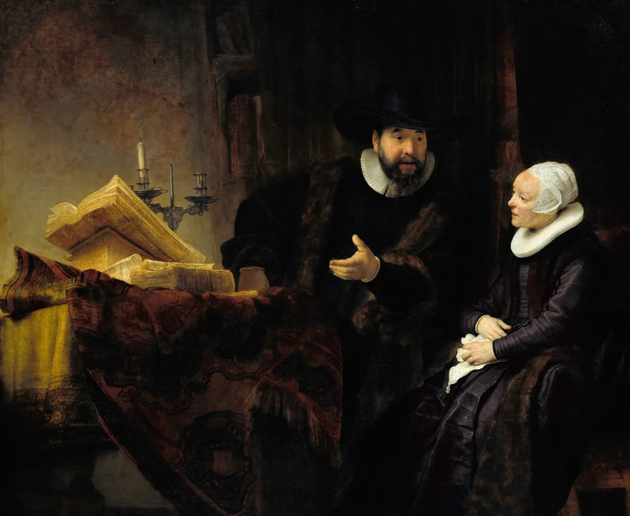 Porträt von Cornelis Claeszoon Anslo und seiner Frau Aaltje Schouten - Rembrandt