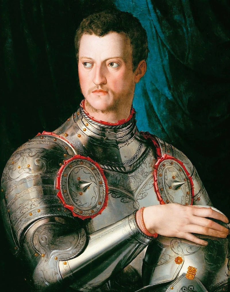 Porträt von Cosimo I. de' Medici in Rüstung. - Bronzino