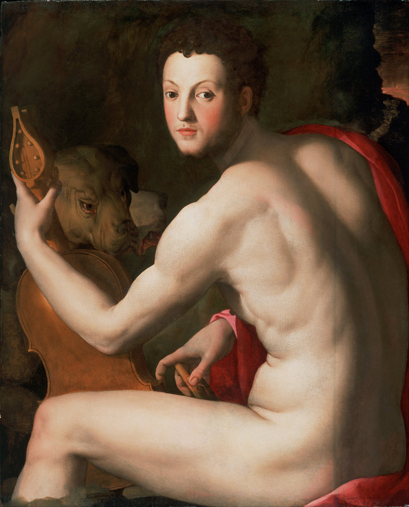 Porträt von Cosimo I. de' Medici als Orpheus - Bronzino