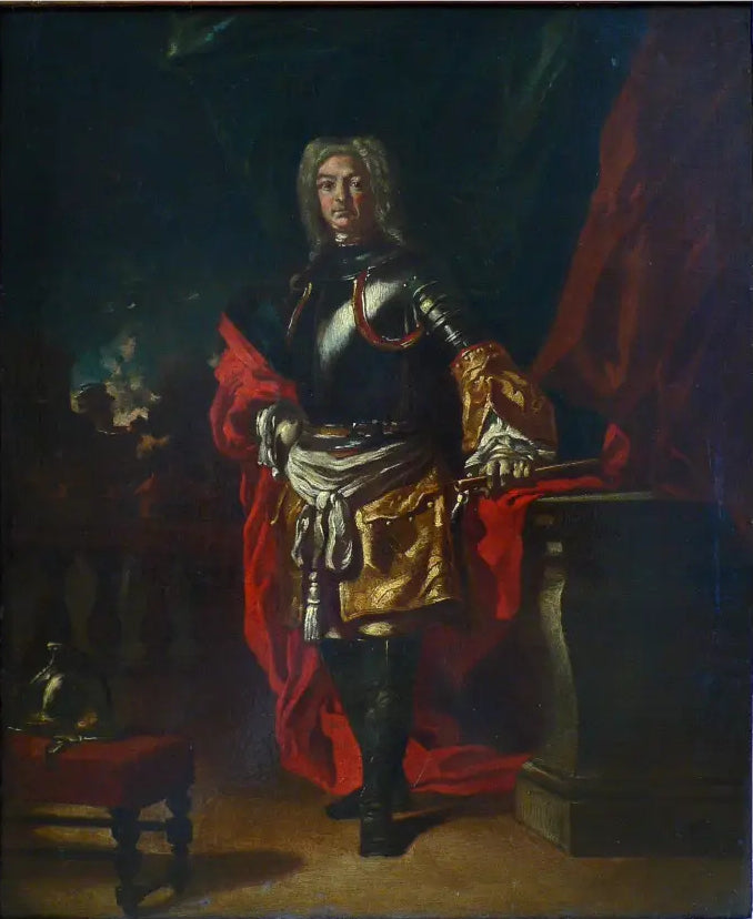 Portrait de Diego d'Aragona Pignatelli en uniforme de général cuirassier - Francesco Solimena image 1 reproduction artisanale de tableau