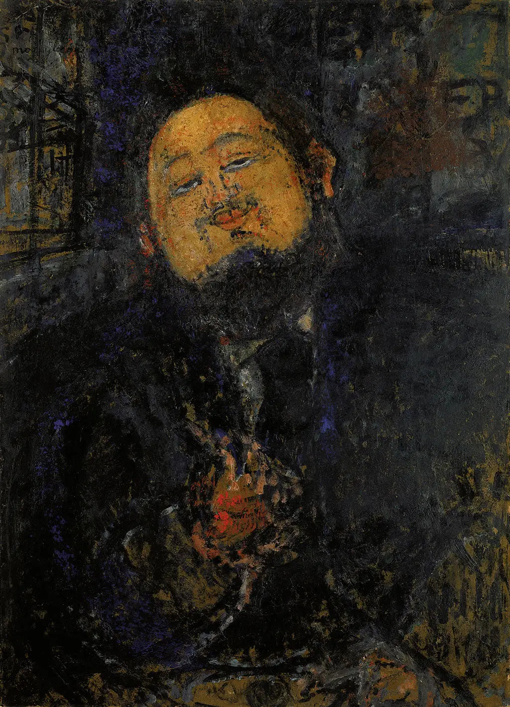 Portrait de Diego Rivera - Amedeo Modigliani image 1 tableau peint à l’huile sur toile