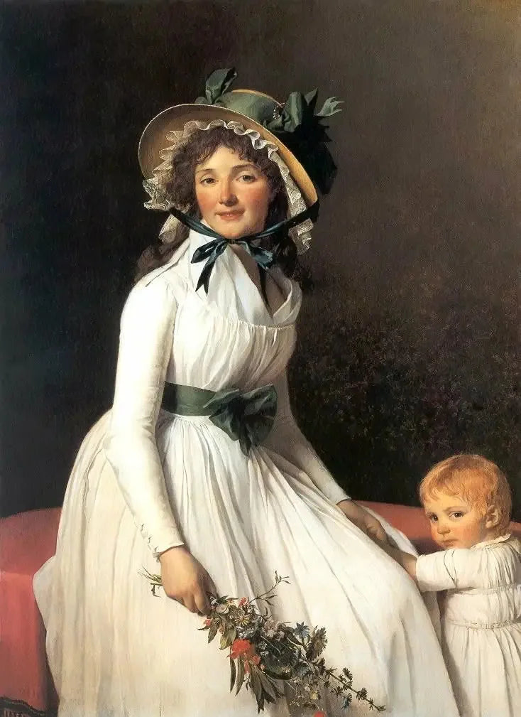 Porträt von Émilie Sériziat und Sohn - Jacques-Louis David