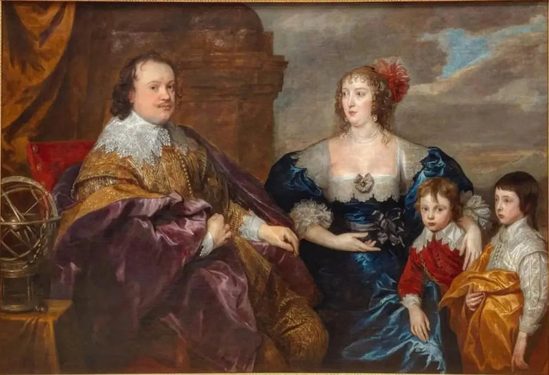 Familienporträt von Sir Kenelm Digby (1603-1665) und Lady Venetia Anastasia Stanley (1600-1633) mit ihren Söhnen Kenelm Digby und John Digby (1627-1690) - Antoine van Dyck