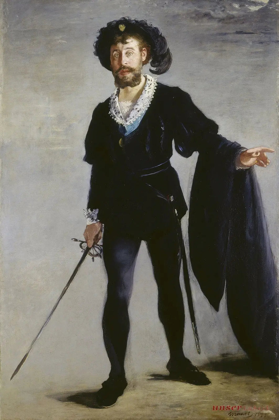 Porträt von Faure in der Rolle des Hamlet - Édouard Manet