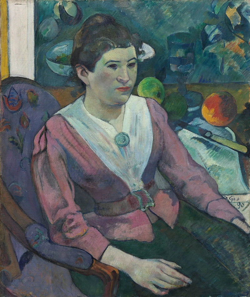 Porträt einer Frau mit Cézannes Stillleben - Paul Gauguin