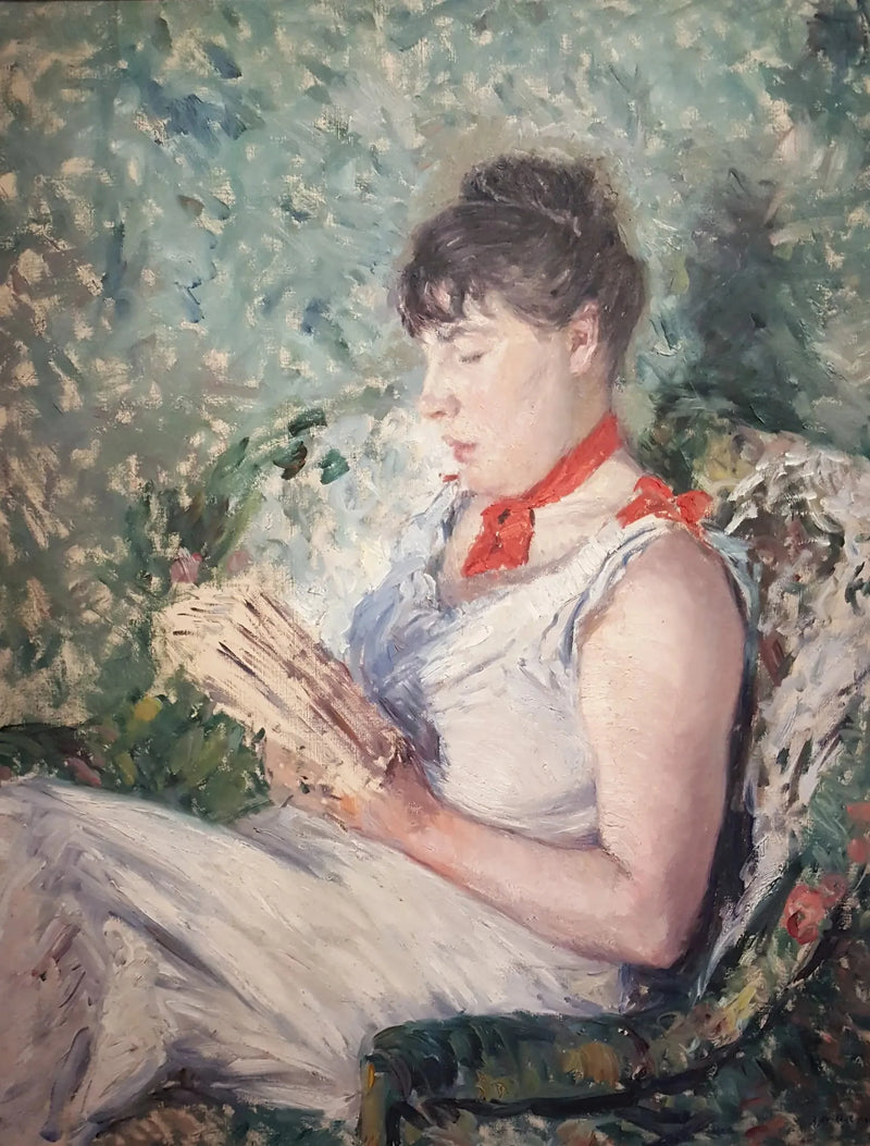 Porträt einer sitzenden Frau beim Lesen - Gustave Caillebotte
