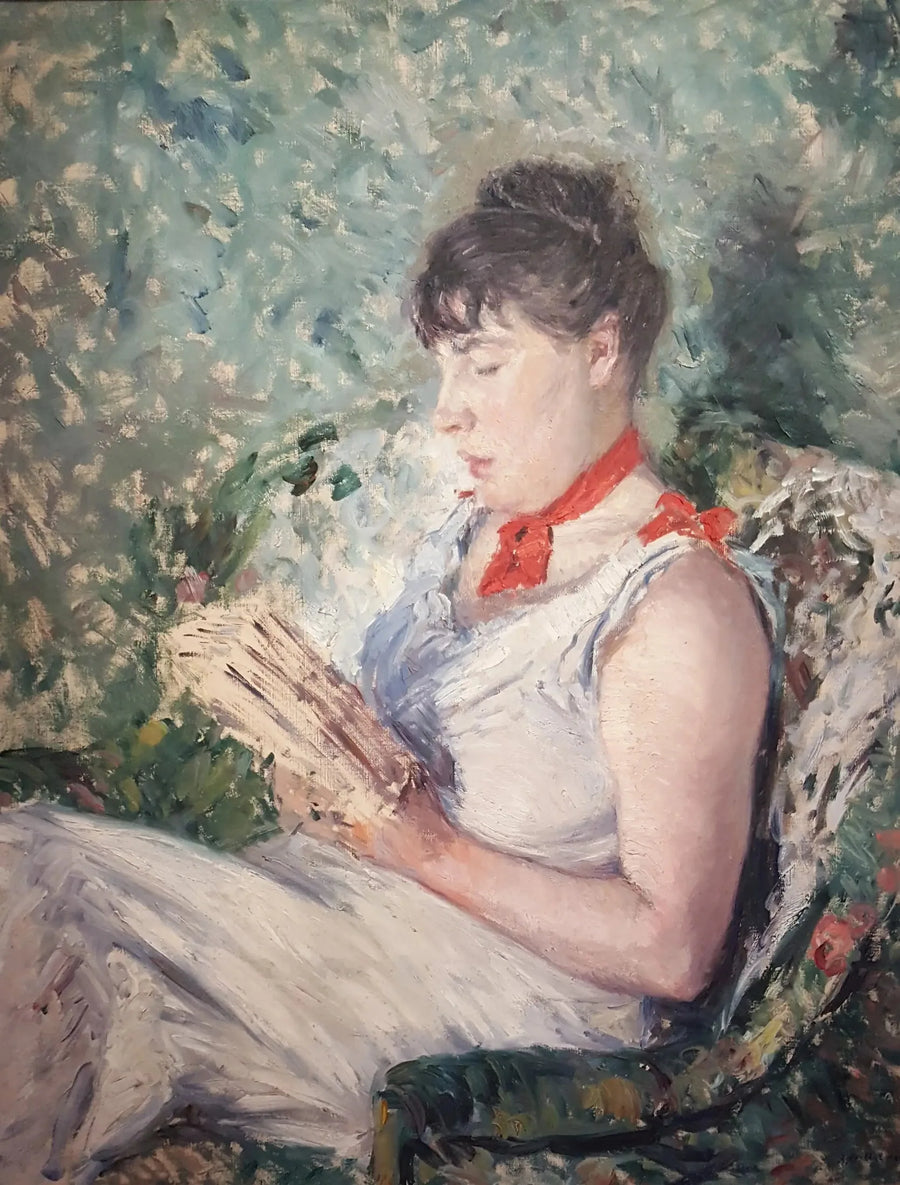 Porträt einer sitzenden Frau beim Lesen - Gustave Caillebotte