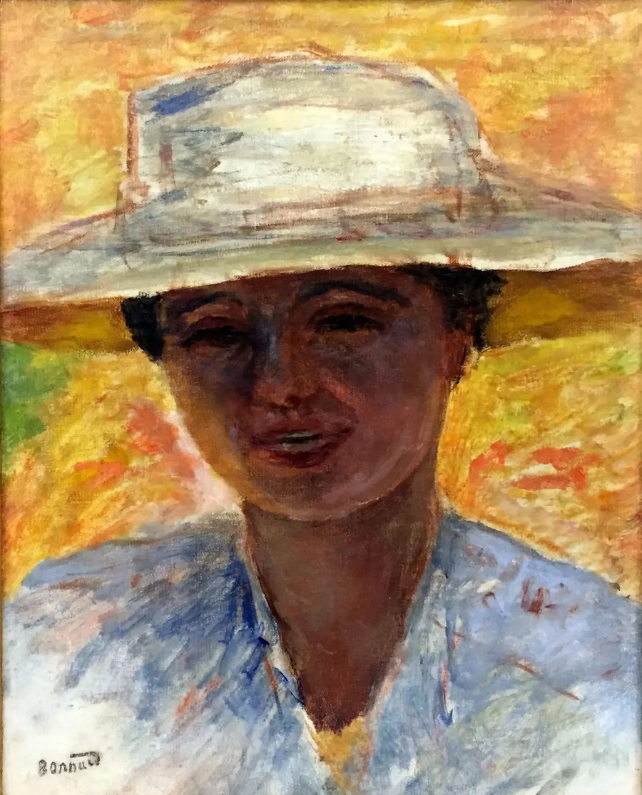 Porträt einer Frau mit großem Hut - Pierre Bonnard