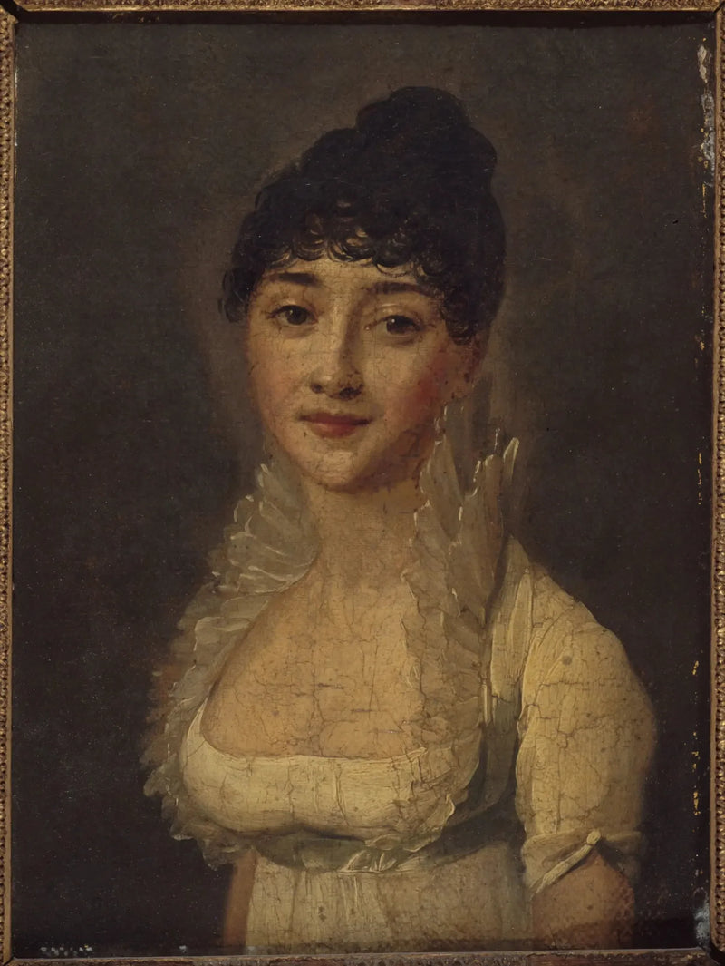 Porträt einer Frau in weißem Kleid - Louis-Léopold Boilly
