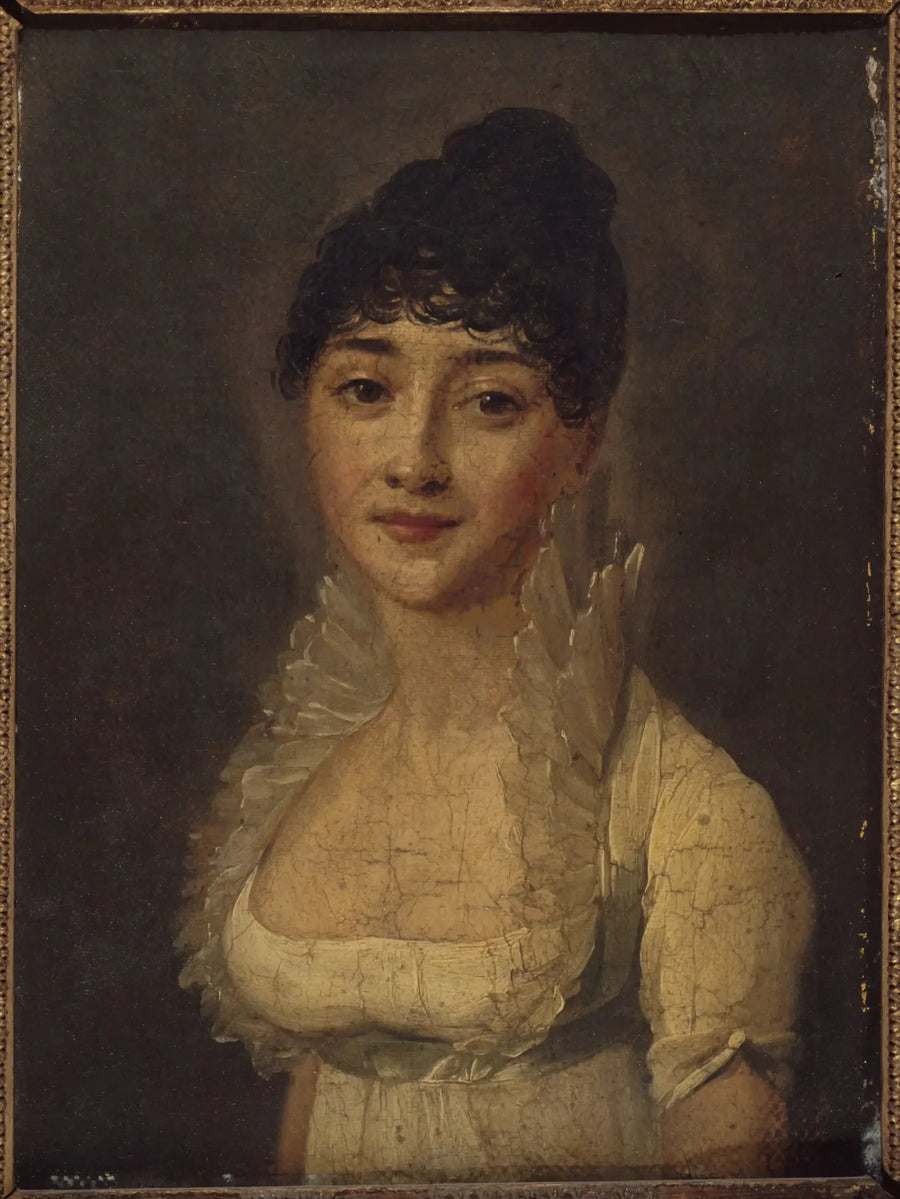 Porträt einer Frau in weißem Kleid - Louis-Léopold Boilly