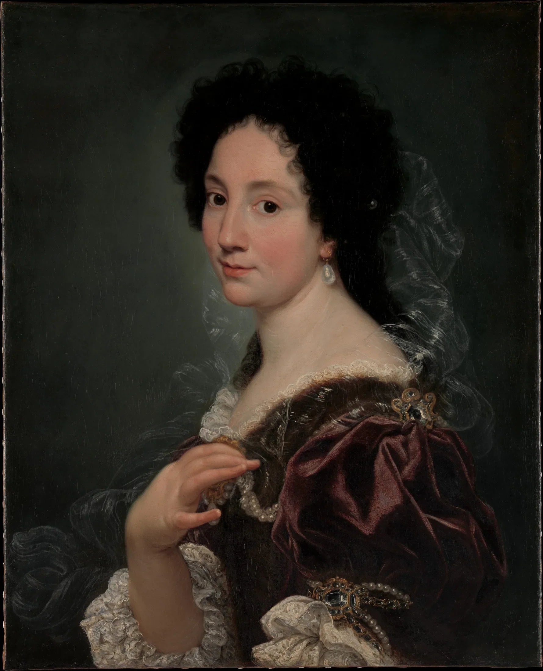 Portrait de femme - Giovanni Battista Gaulli image 1 reproduction artisanale de tableau