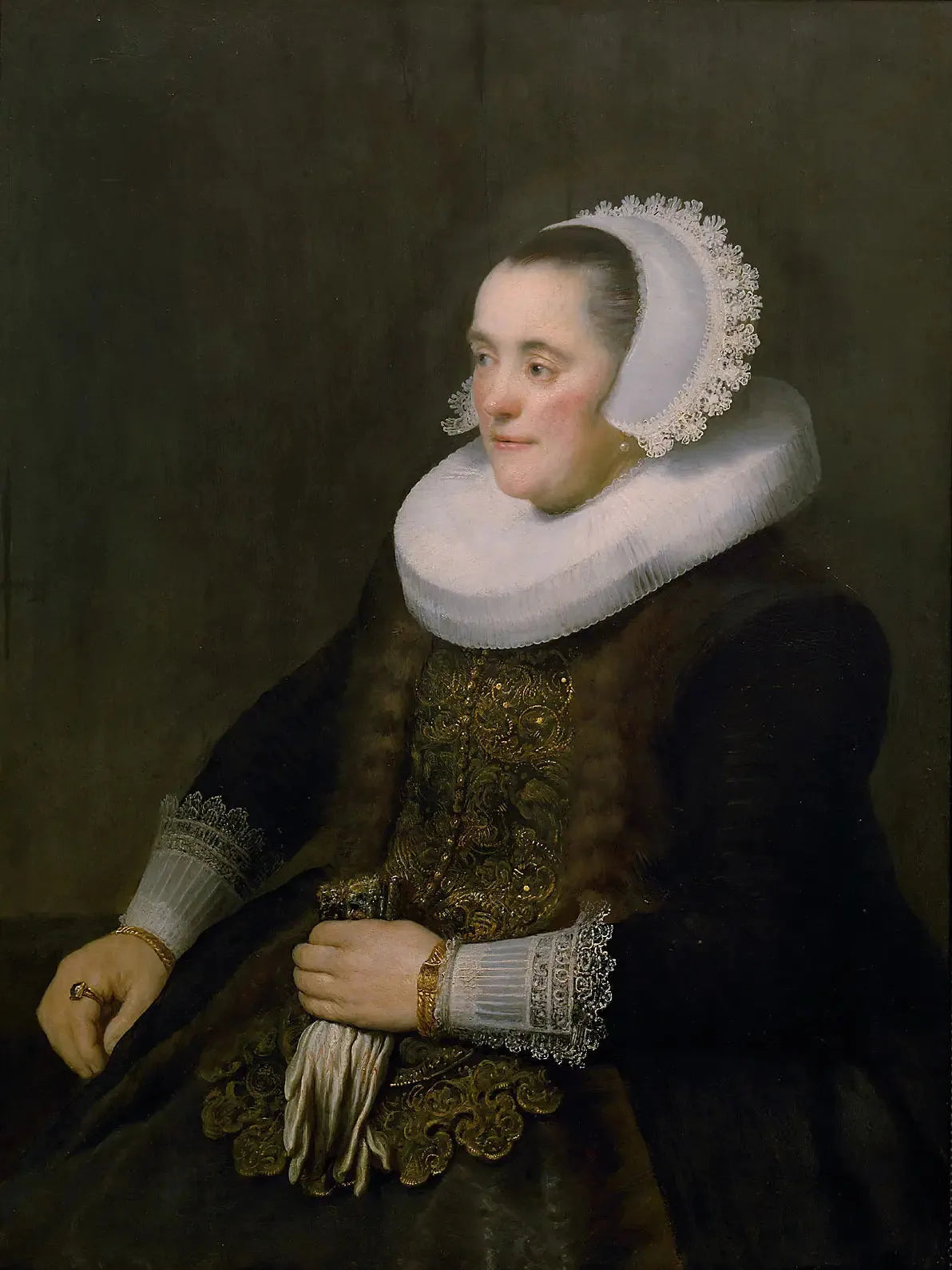 Portrait de femme. - Rembrandt image 1 reproduction artisanale de tableau
