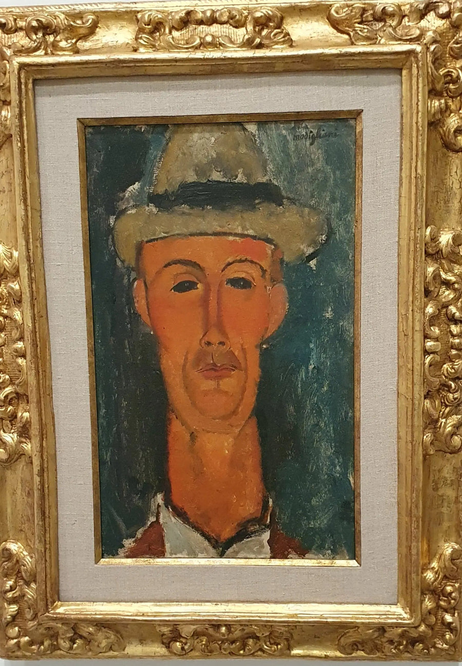 Porträt von Gaston Modot mit Hut - Amedeo Modigliani