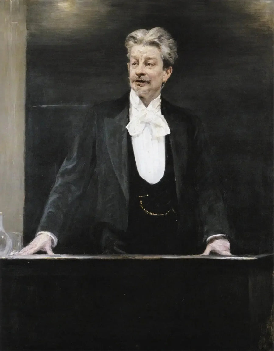 Porträt von Georg Brandes bei einer Konferenz - Peder Severin Krøyer