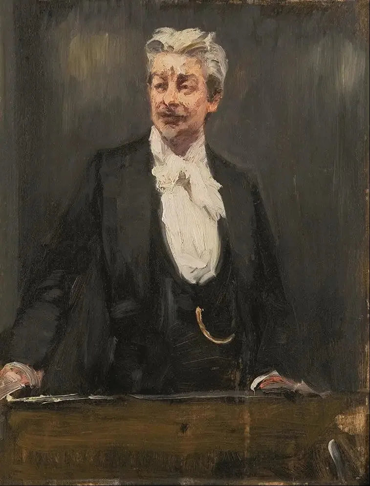 Porträt von Georg Brandes bei einer Konferenz - Peder Severin Krøyer