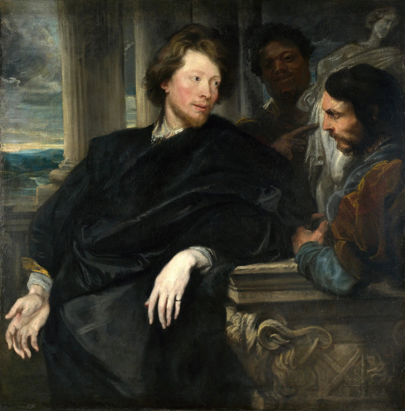 Portrait de George Gage mit zwei Begleitern - Antoine van Dyck