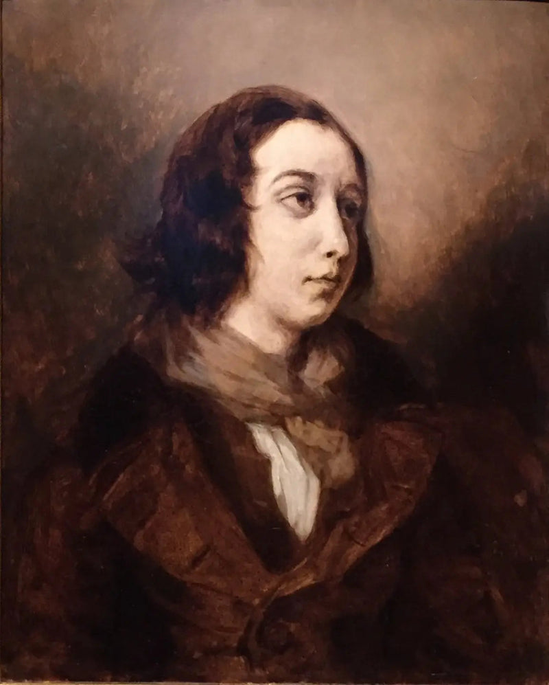 Porträt von George Sand - Eugène Delacroix