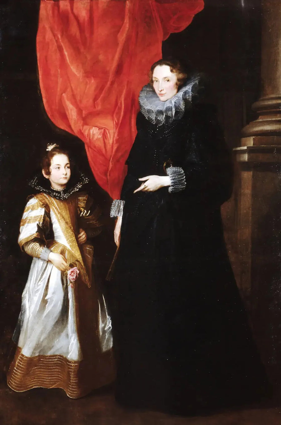 Portrait von Geronima Sale Brignole mit ihrer Tochter Maria Aurelia - Antoine van Dyck