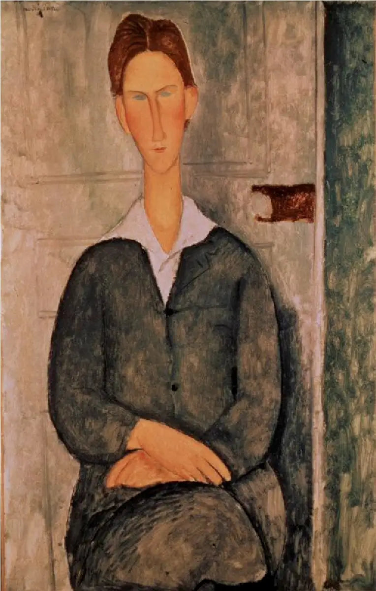 Portrait de Giovanotto de Capelli Rossi - Amedeo Modigliani image 1 reproduction d’œuvre d’art à l’huile
