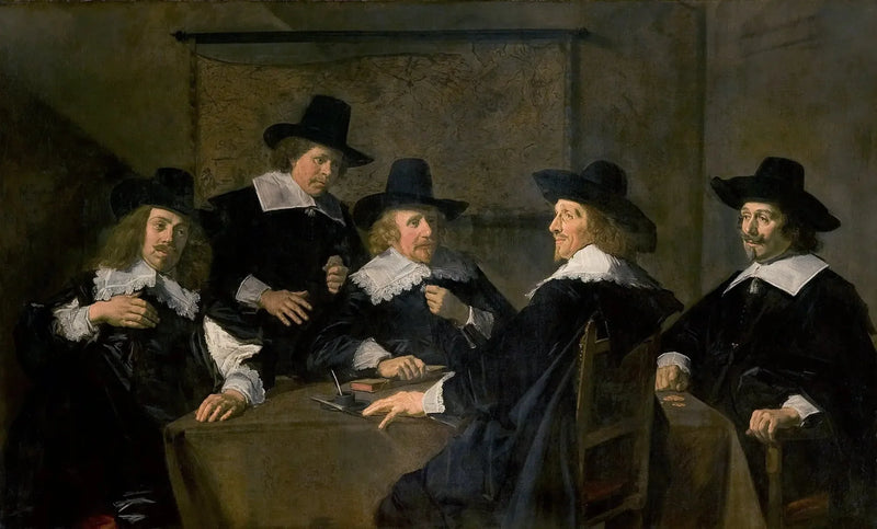 Gruppenporträt der Regenten des Krankenhauses Sainte-Élisabeth in Haarlem - Frans Hals