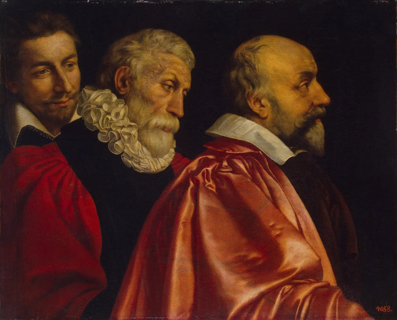 Gruppenporträt von drei Mitgliedern des Pariser Rates (Fragment des verlorenen Gemäldes) - Frans Pourbus der Jüngere