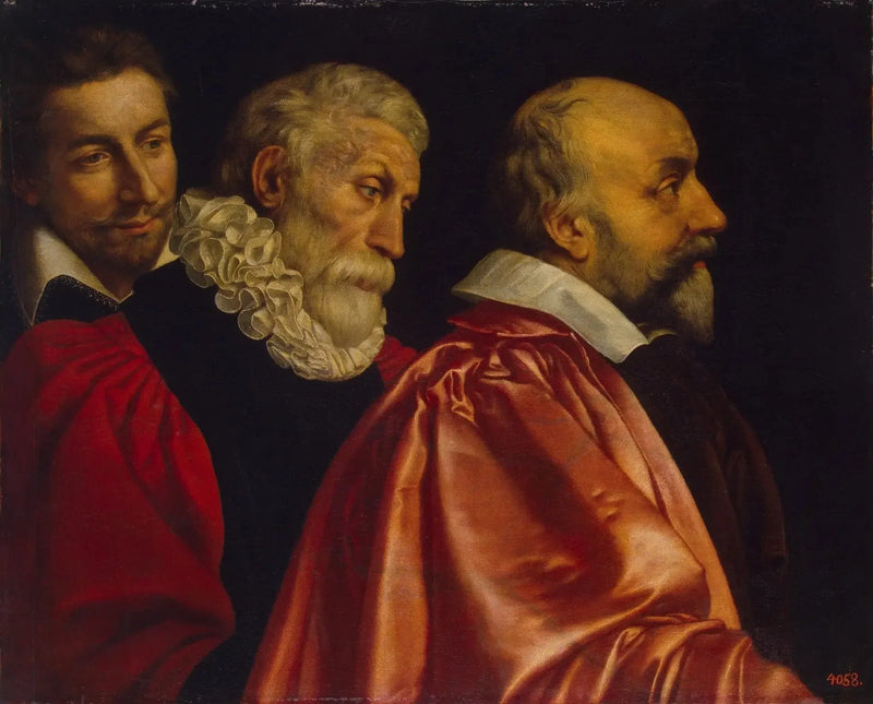 Gruppenporträt von drei Mitgliedern des Pariser Rates (Fragment des verlorenen Gemäldes) - Frans Pourbus der Jüngere