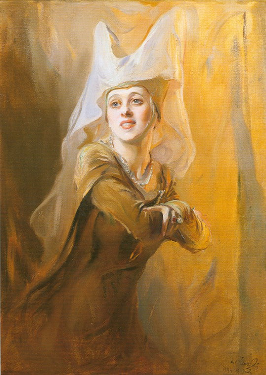 Portrait de Gwen Ffrangcon Davies (1891-1992), actrice britannique - Philip de László image 1 reproduction artisanale de tableau