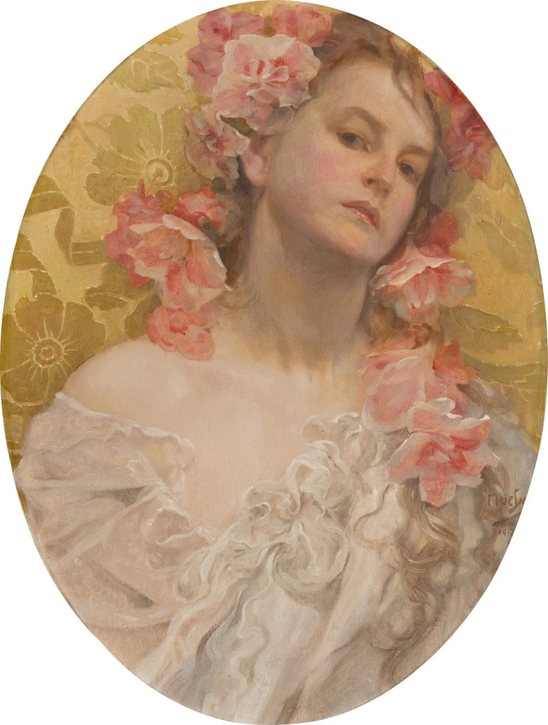 Porträt von Hanna Vitousek - Alphonse Mucha