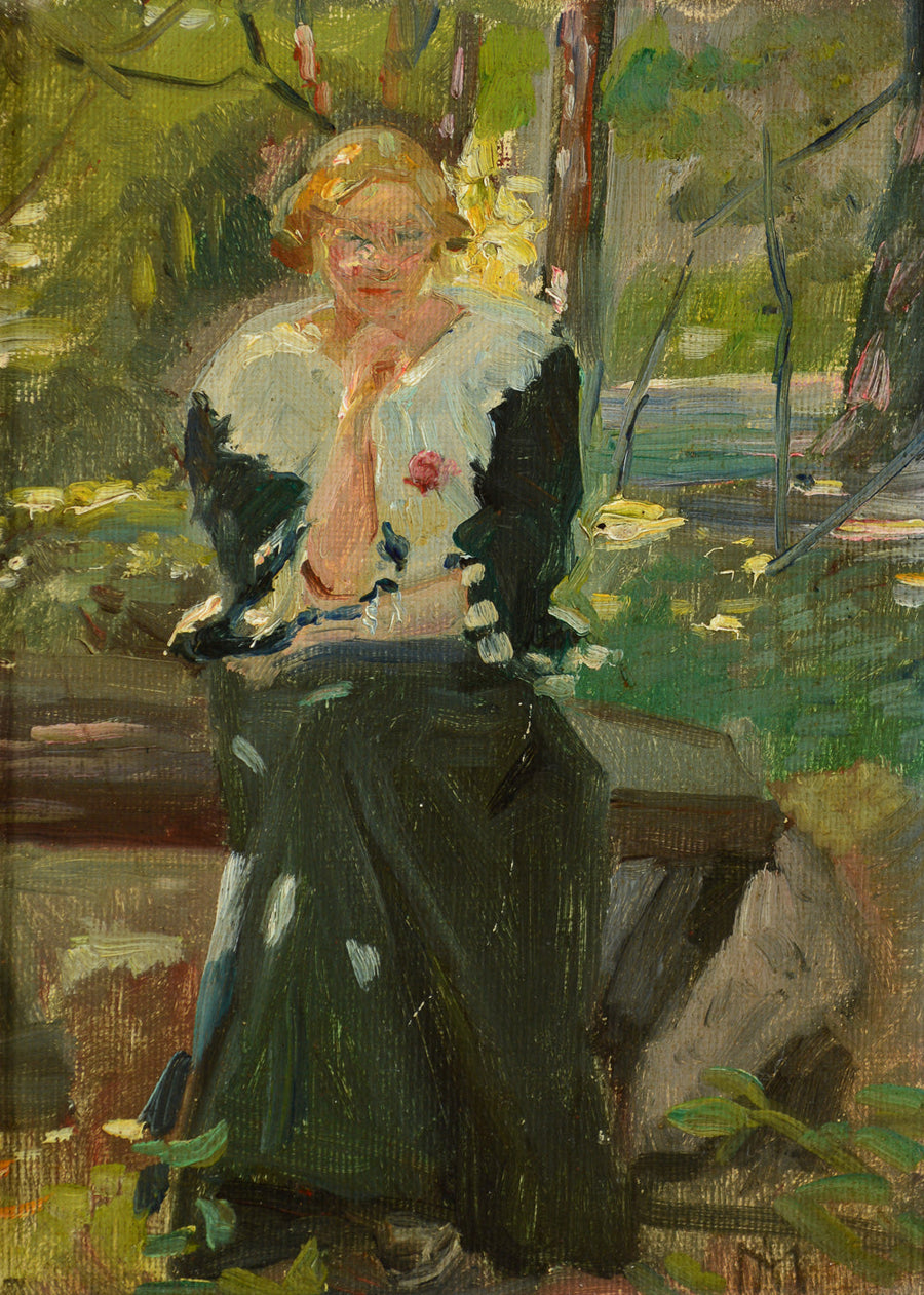 Porträt von Helga Ancher im Garten von Amalievej, Frederiksberg. -Michael Peter Ancher