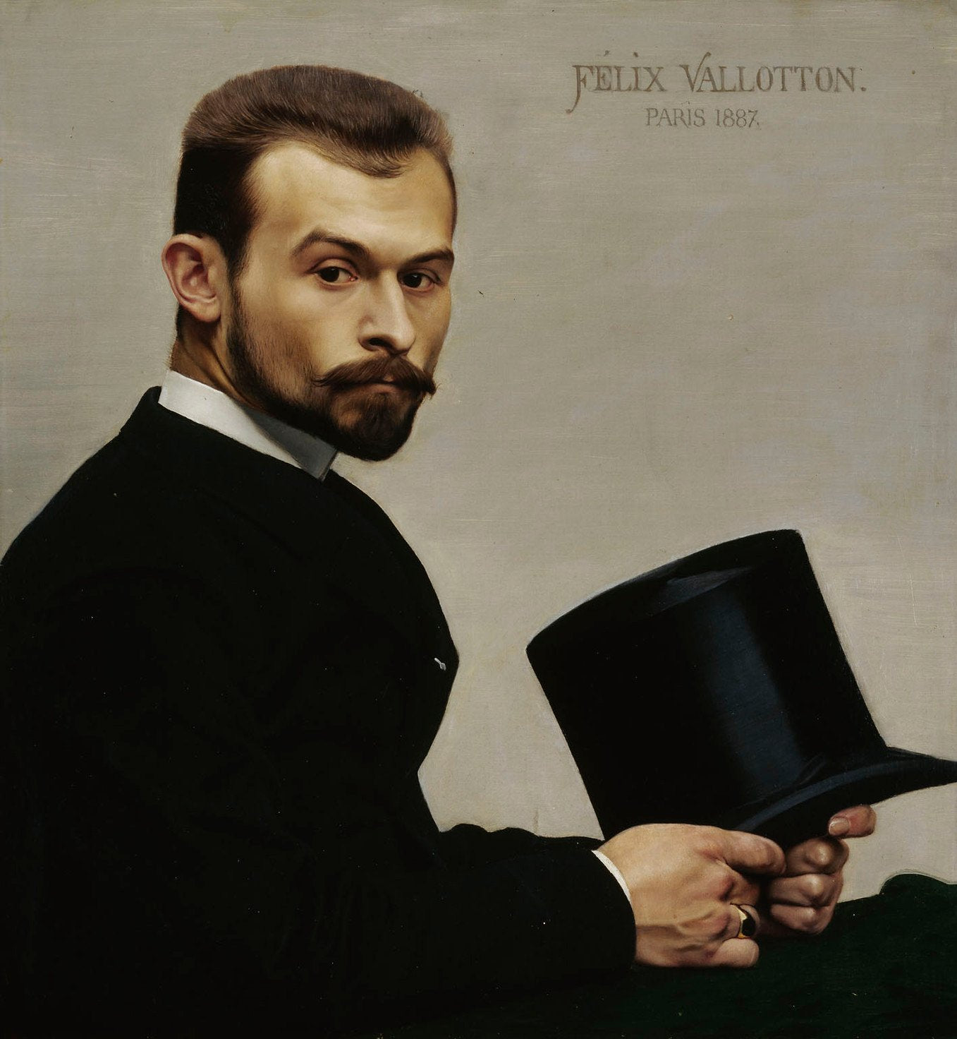 Portrait de Jasinski tenant son chapeau - Félix Vallotton - Alpha Reproduction