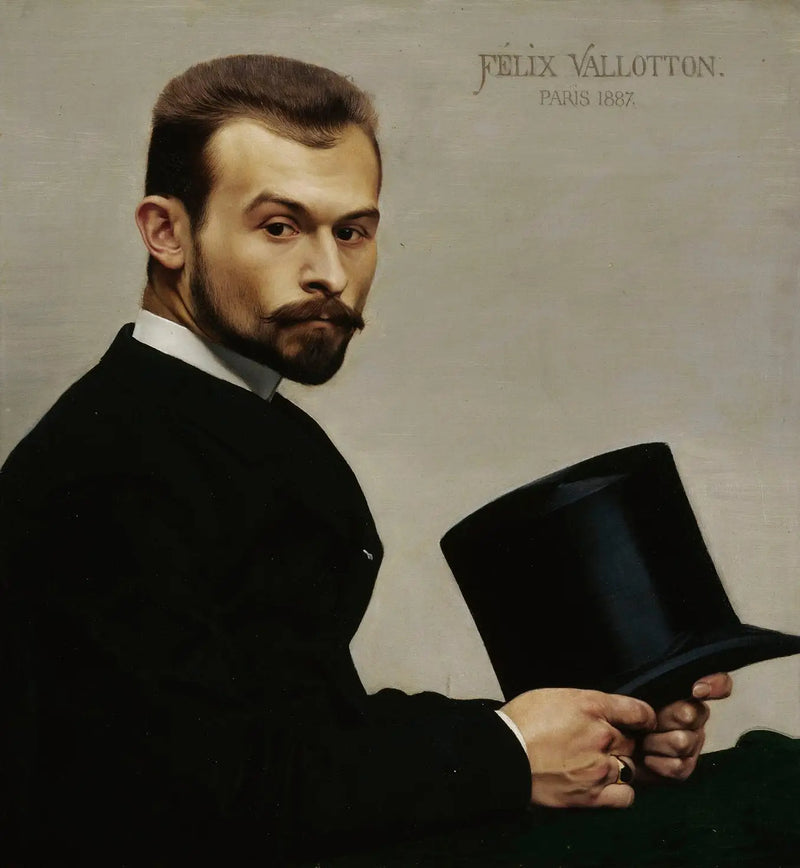 Portrait de Jasinski tenant son chapeau - Félix Vallotton