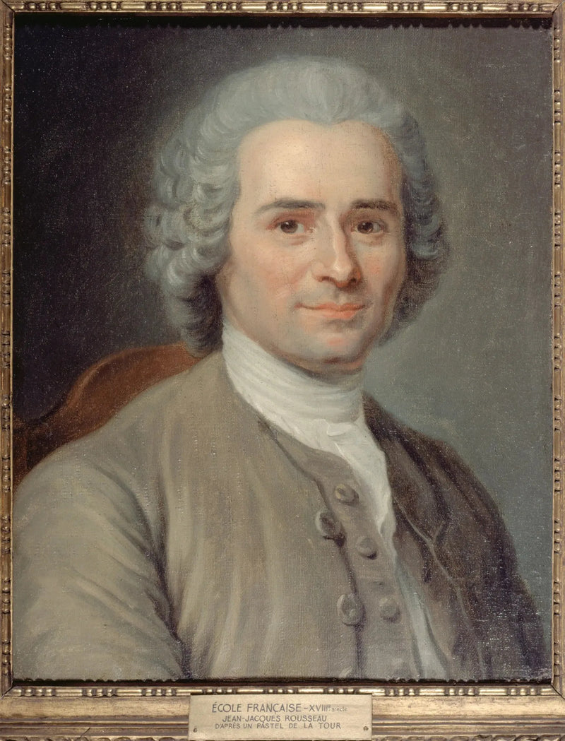Portrait von Jean-Jacques Rousseau (1712-1778), Schriftsteller und Philosoph - Maurice-Quentin de La Tour