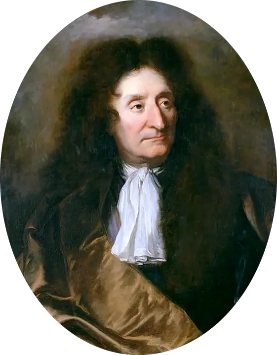 Portrait von Jean de La Fontaine (1621-1695), Dichter - Hyacinthe Rigaud