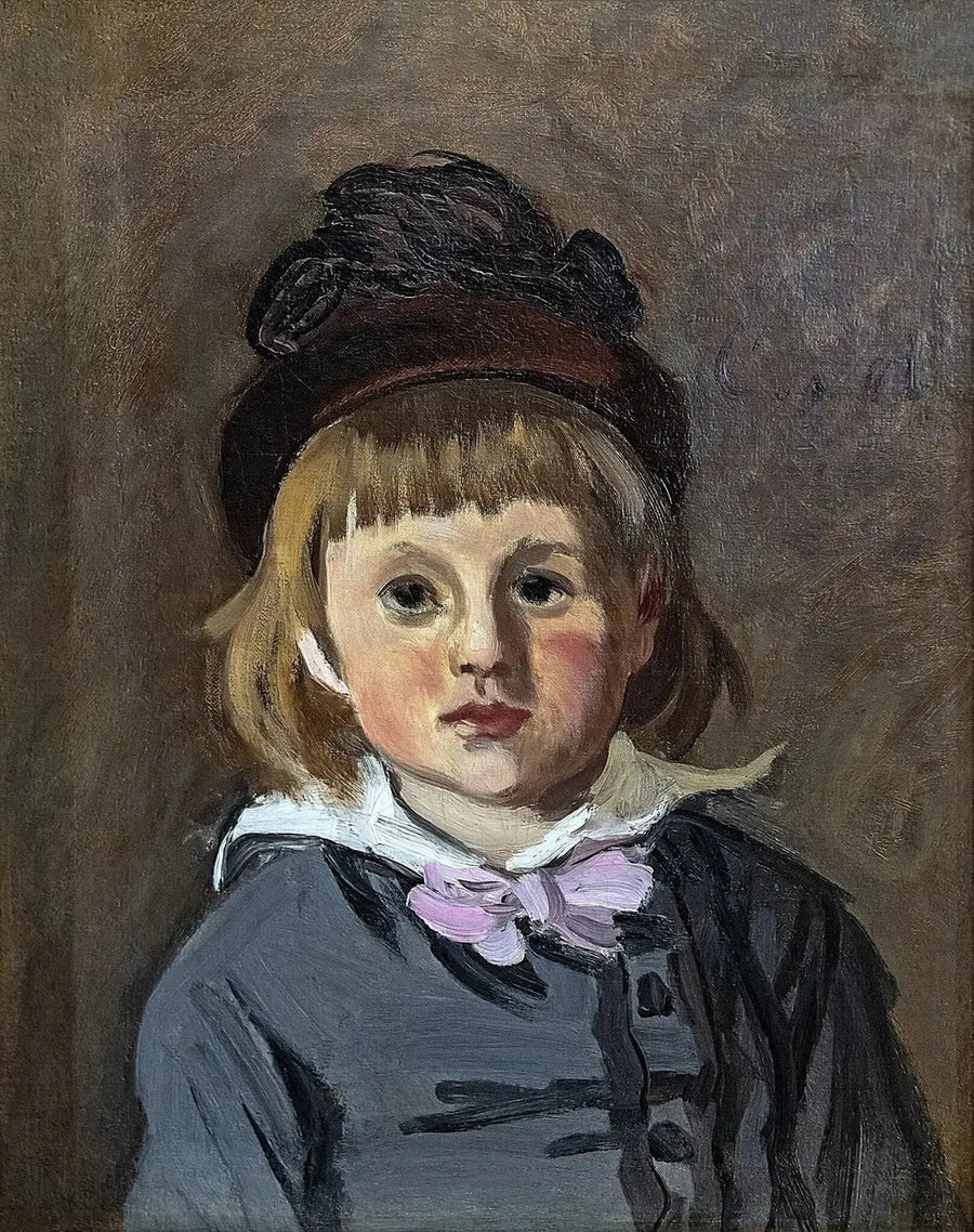 Porträt von Jean Monet mit Bommelmütze - Claude Monet